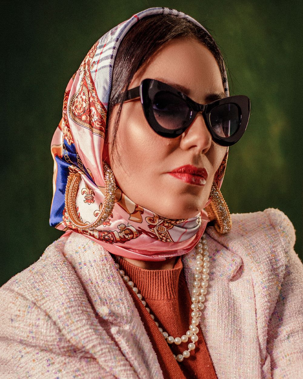 Lune Printed Silk Scarf