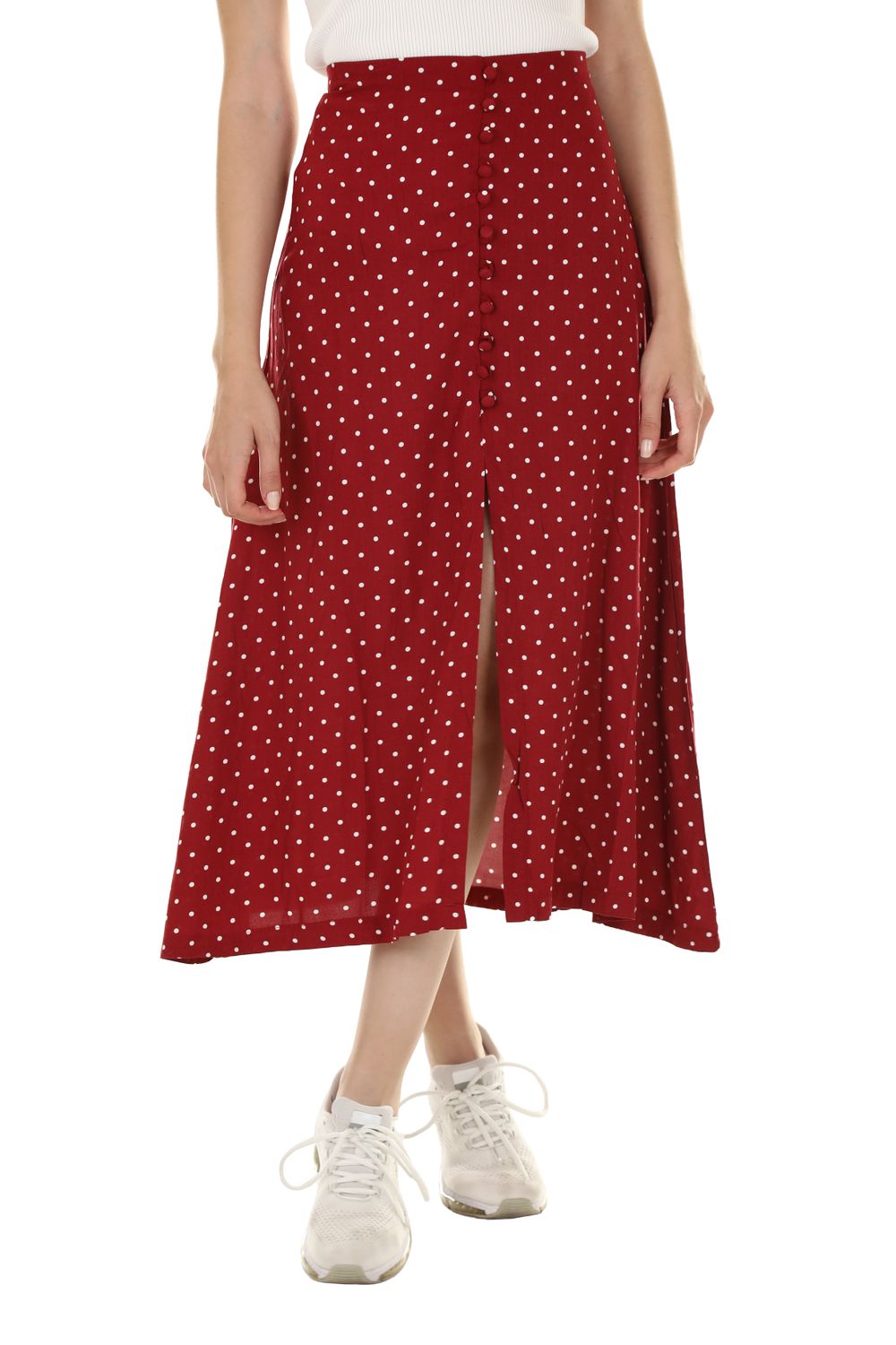 Margot Polka-Dot Midi Skirt